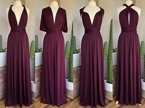 PLUM Bridesmaid Dress/ CUSTOM LENGTHS/ Convertible Dress / Infinity Dress/ Multiway Dress/ Multi Wrap Dress / Plus Size / - Etsy