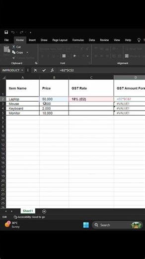 How to Fix #VALUE! Error #excel #error #exceltips #exceltricks