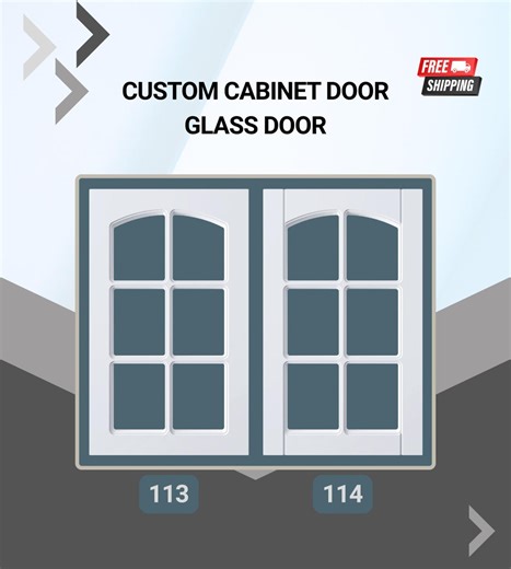 Custom Cabinet Door - Glass Doors - Thermofoil - Made to Order - Kitchen Cabinet Replacement - Clear & Frosted - Etsy