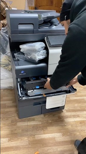 Konica Minolta Waste Toner Box Unboxing & Installation ASMR #KonicaMinolta #ASMR #Shorts #content
