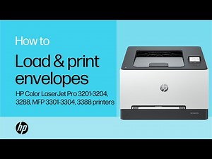 Load & print envelopes | HP Color LaserJet Pro 3201-3204, 3288, MFP 3301-3304, 3388 | HP Support
