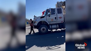 Video shows NB Power truck making contact with striking PSAC employees