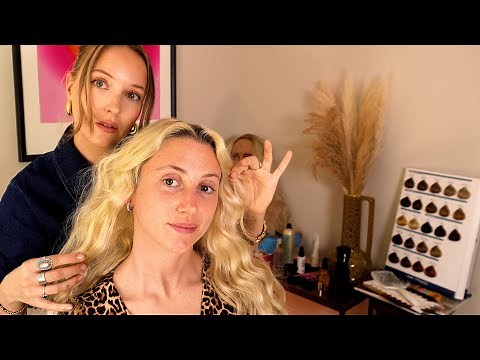 ASMR realistic finishing touches at a hair salon ✨ natural soft spoken hair styling with hair cut