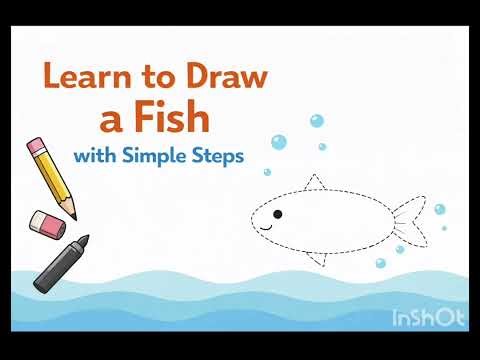 Learn to draw a fish with easy steps.