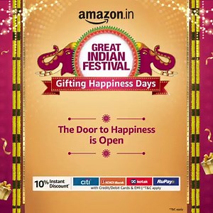 #GiftingHappinessDays are here! Find the perfect gifts for all your loved ones this festive season. Enjoy big deals on your favourite brands here: https://amzn.to/3cxtqR5 #AmazonGreatIndianFestival #NowHappinessHasNoBounds | Amazon India