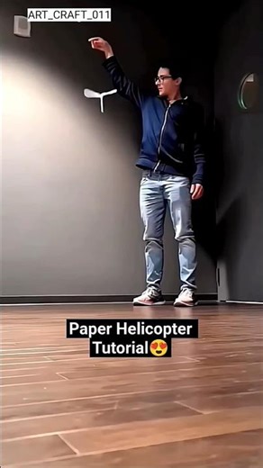 How to make a helicopter 🤗✈️ , Easy Paper Helicopter Tutorial #craft #shorts