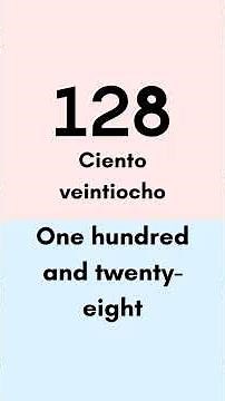 The numbers 100-150. The numbers. In Spanish Please.
