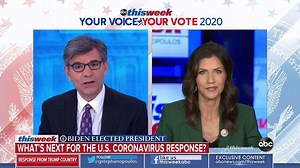 ABC News' George Stephanopoulos to Republican Gov. Kristi Noem who repeated President Trump’s baseless election claims: “I’ve spoken with Republican officials across the country. They’ve come up with zero evidence of widespread fraud.” https://abcn.ws/2IerzFB | ABC News Politics