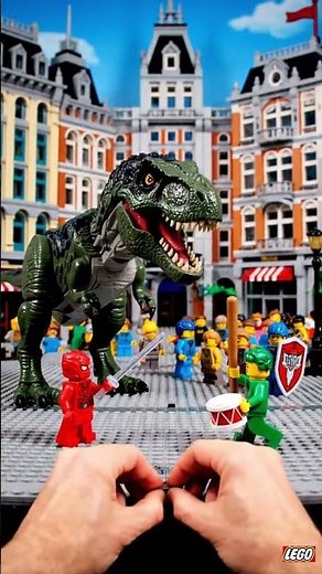 LEGO Dino vs Superheroes 🦖⚡ An Epic Battle with a Twist! #lego #daspletosaurus #stopmotion #dinosaur