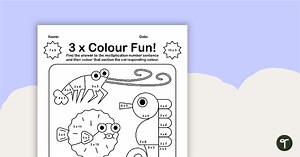 Colour by Number - 3 x Multiplication Facts