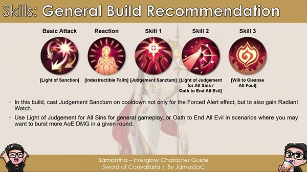 Samantha - Everglow Character Guide | Sword of Convallaria
