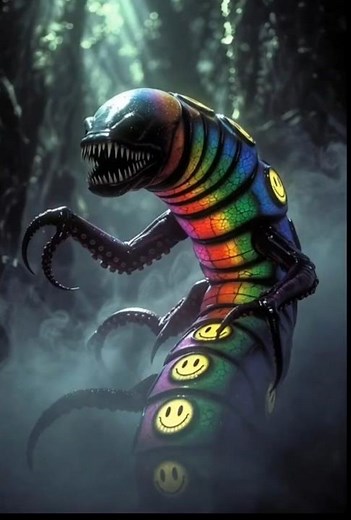 Exploding Rainbow Worm Mutation 💀🌈 Acid Slime Bursts & Screeching Monster Faces