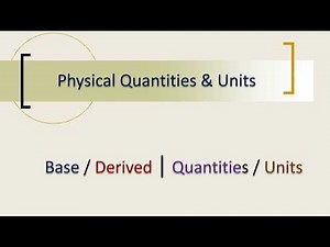 Basic Physics - Base quantities | Derived quantities | Base units | Derived units | Prefixes