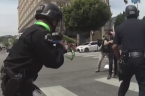 New Video Shows An LAPD Officer Shooting A Protester Directly In The Groin With A Foam Projectile