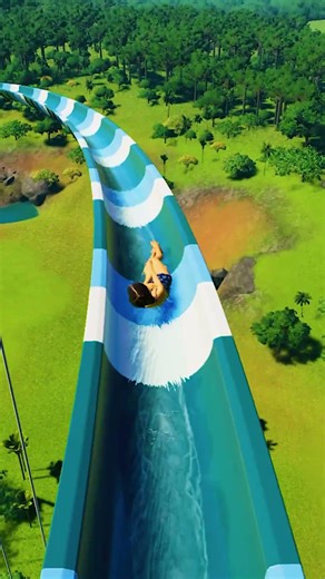 Dangerous Water Slide in Planet Coaster 2 #planetcoaster2 #planetcoaster #waterslide #watercoaster