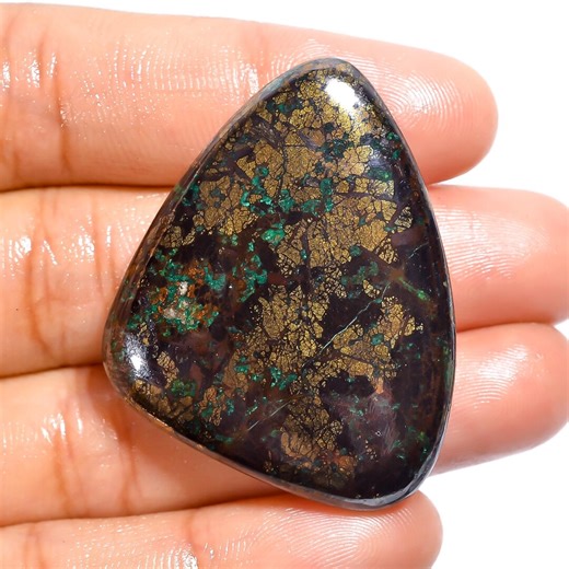 Big Azurite With Pyrite Cabochon Gemstone, Natural Gemstone Loose Stone, Jewelry Making (99 Cts.) - Etsy