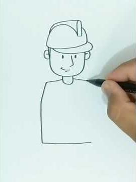 How To Draw CONSTRUCTION WORKER Step by Step