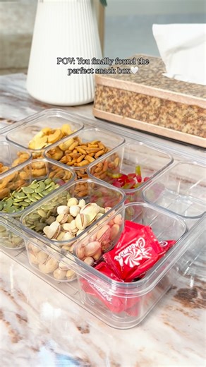 𝖅𝖆𝖎𝖓𝖆𝖇💫 | ugc on Instagram: "POV: You finally found the perfect snack box🤍 My code : ZA10 @homestead_bymn ✨ #snackbox #snacks #reelitfeelit #snackslovers #organizer"