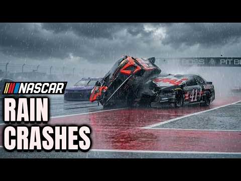 NASCAR Crashes In The Rain