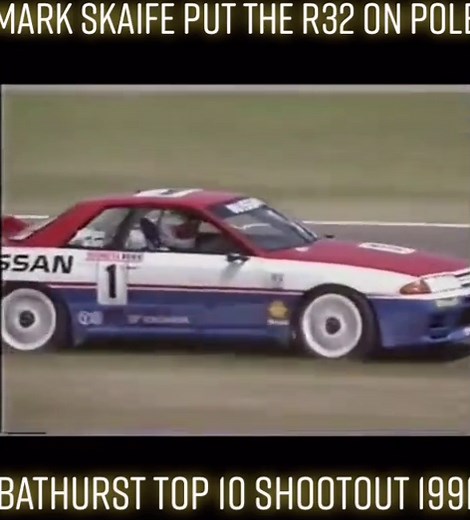 Mark Skaife puts godzilla on pole at the Tooheys 1000 in 1991 #markskaife #godzilla #r32 #nissan #bathurst #bathurst1000 #tooheys #pole #atcc #1991 #1