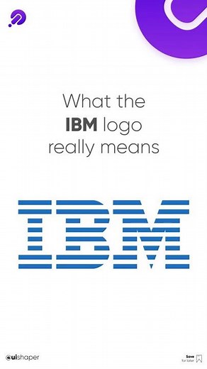 Meaning behind the design of IBM logo