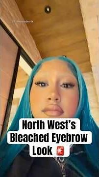 North West's Bleached Eyebrow Look #shorts #NorthWest #kimkardashian