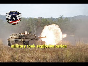 military tank explosion action