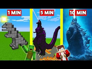 GODZILLA Build Battle In Minecraft - NOOB VS PRO CHALLENGE - Maizen Mizen Miazen Parody