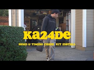 Turbo KA24DE head & timing chain kit install!