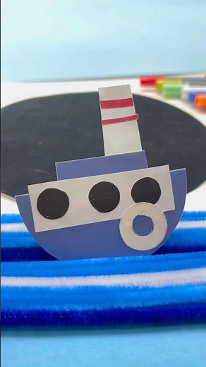 How To Make Paper Rocking Ship Craft #kids #papercraft #kindergarten