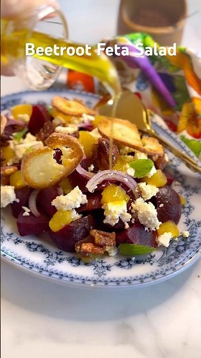 Beetroot & Feta Salad - restaurant quality! ‪@NotQuiteNigella‬ #salad #recipe #beetroot