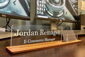 Personalized Name Plate, Custom Office Sign, Desk Name Plate, Wooden Name Plate, Acrylic Name Plate, Business Card Holder, Gift for Husband - Etsy