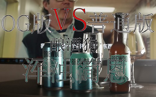 【精酿啤酒】试喝：OG版 VS 普通版 两者到底有什么不同？【酿酒狗】 浑浊简恩