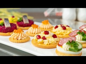5 Easy SNACKS ON CRACKERS for the Festive New Year's table! Nice, Tasty