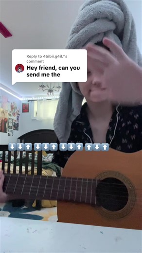 Replying to @4bibii.g4il♪ Im so sorry if this tutorial sucks but I will make a new one once I get my new string!! #guitar #finnwolfhard #objection #tutorial #fyp
