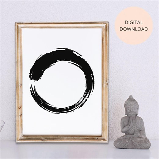 Enso Circle Print, Minimalist Zen Art, Japanese Calligraphy (digital Download) - Etsy Israel