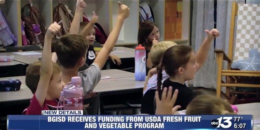 BGISD receives USDA Fresh Fruit and Vegetable Program Grant