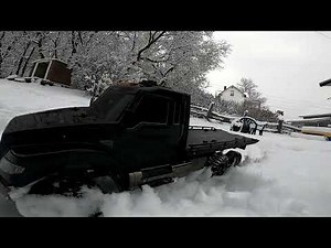 Traxxas TRX-6 Flatbed Hauler Snow Test