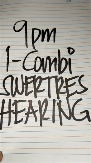 9pm draw 1 combination 3d swertres hearing number #3dswertresguide #3dswertrestips #padaugswertreshearing #3dswertrestutorial #3dswertresresult #3dswertreshearing | Norberto De Los Reyes