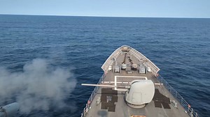 25 reactions | Watch the USS Gettysburg #CG64 fire its Mark 45 5-inch gun during a live fire exercise. Gettysburg is named for the American Civil War battle and is the third warship to bear the name. : USS Gettysburg (CG 64) Public Affairs | Commander Naval Surface Force Atlantic | Facebook