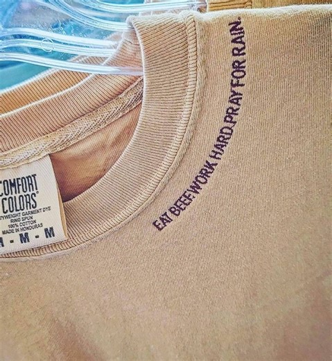 Eat Beef Embroidered T-shirt - Comfort Colors Agriculture Tee - Etsy
