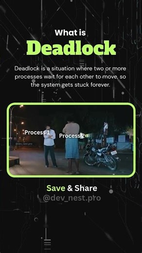 Deadlock made easy 😂 | OS | DBMS deadlock explained in tamil #coding #shorts #deadlock #dbms #ai