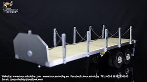 Hercules 1/14 2Axle RC Tractor Flatbed Semi Trailer for DIY TAMIYA Truck. | Toucanhobby