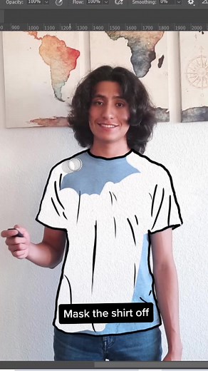 Quick tutorial on how to make transparent cartoon effect on photoshop 🙃 #photoshop #photoshoptutorial #photoshophacks