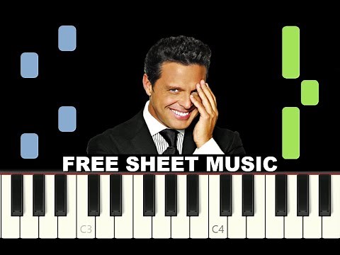 AMOR, AMOR, AMOR Piano tutorial with free Sheet Music (pdf)