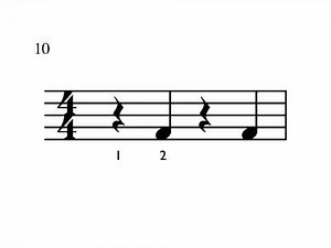 Quarter Note-Rest Counting Drill