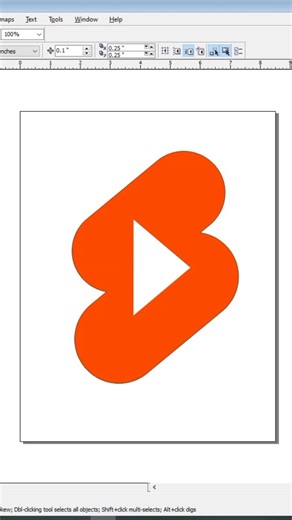 How to Make YouTube Shorts Icon in CorelDRAW | Easy Tutorial 🎨▶️