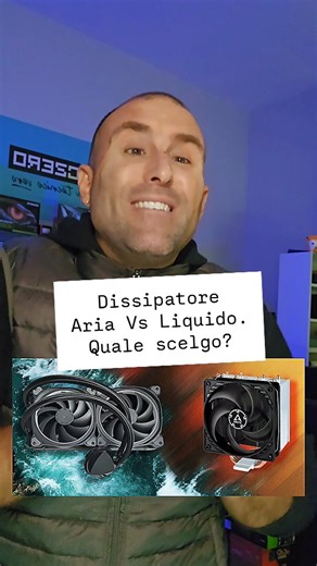 Nel tuo PC da gaming usi un dissipatore ad aria o un raffreddamento a liquido? 🤔 Sinceramente, che optiate per un dissipatore ad aria o per un sistema AIO, farete comunque un buon lavoro per la vostra build. Però, ci sono alcune differenze e vantaggi da considerare: I sistemi AIO sono super popolari e danno un look davvero stiloso al PC, perché le ventole per raffreddare la CPU sono nascoste e lasciano in bella vista i componenti interni. L'unico neo è che di solito costano di più e potrebbero 