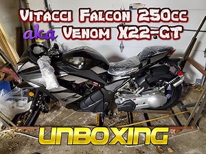 Unboxing - Falcon 250cc Automatic Motorcycle aka Venom X22-GT X22GT