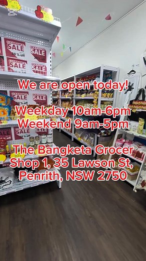 1.8K views · 43 shares |  Visit us in-store: Shop 1, 35 Lawson St, Penrith NSW 2750  Shop online:  https://www.thebangketagrocer.com/  Our delivery partners: ➡️ DoorDash: https://www.doordash.com/store/32830909?utm_source=mx_share_android ➡️ Menulog: https://www.menulog.com.au/restaurants-the-bangketa-grocer-penrith/menu  Store Hours: Weekdays: 10:00 AM – 6:00 PM Weekends: 9:00 AM – 5:00 PM | The BangkƐta Grocer - Filipino Store | Facebook